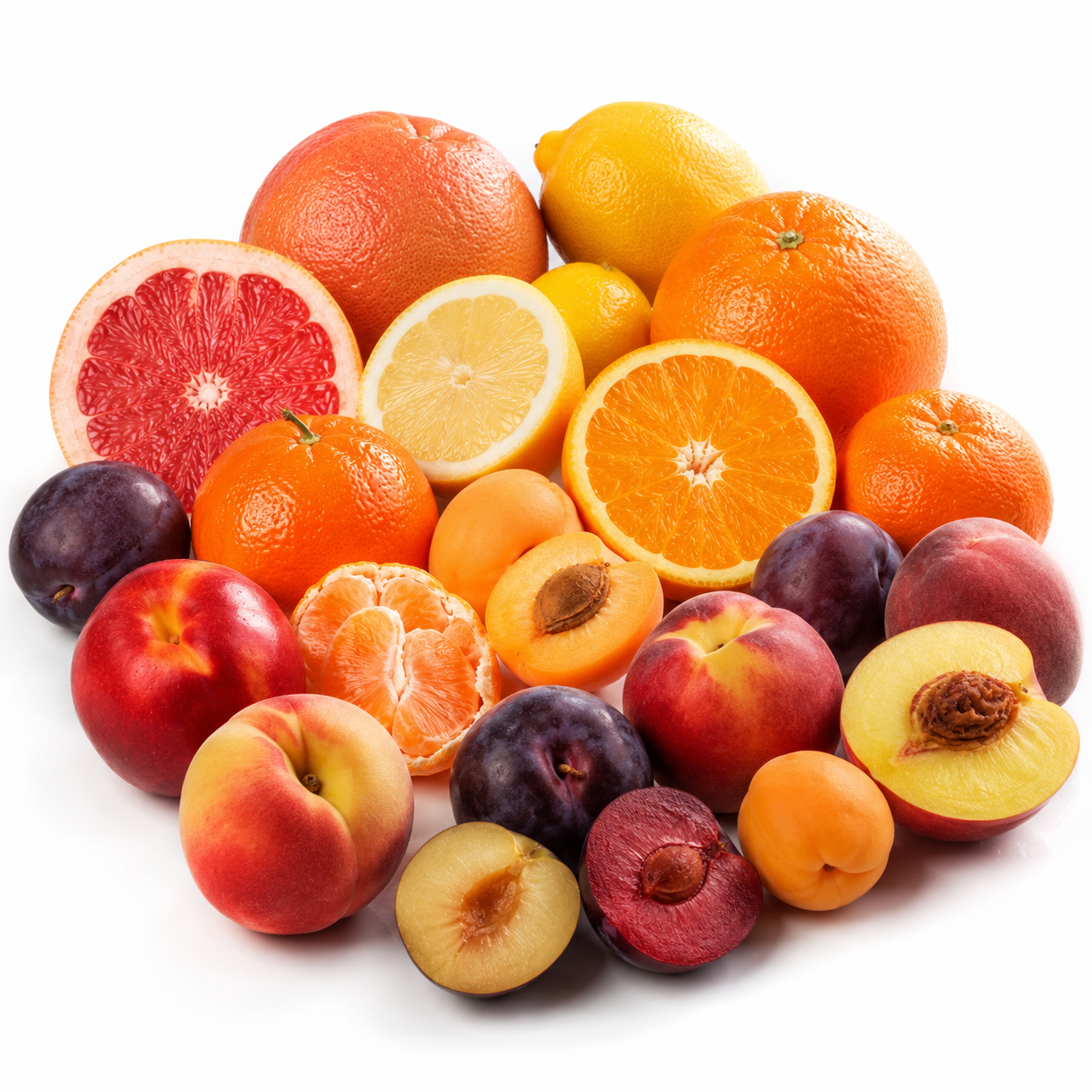 Cítricos y fruta de hueso de España: limones, naranjas, nectarinas y albaricoques