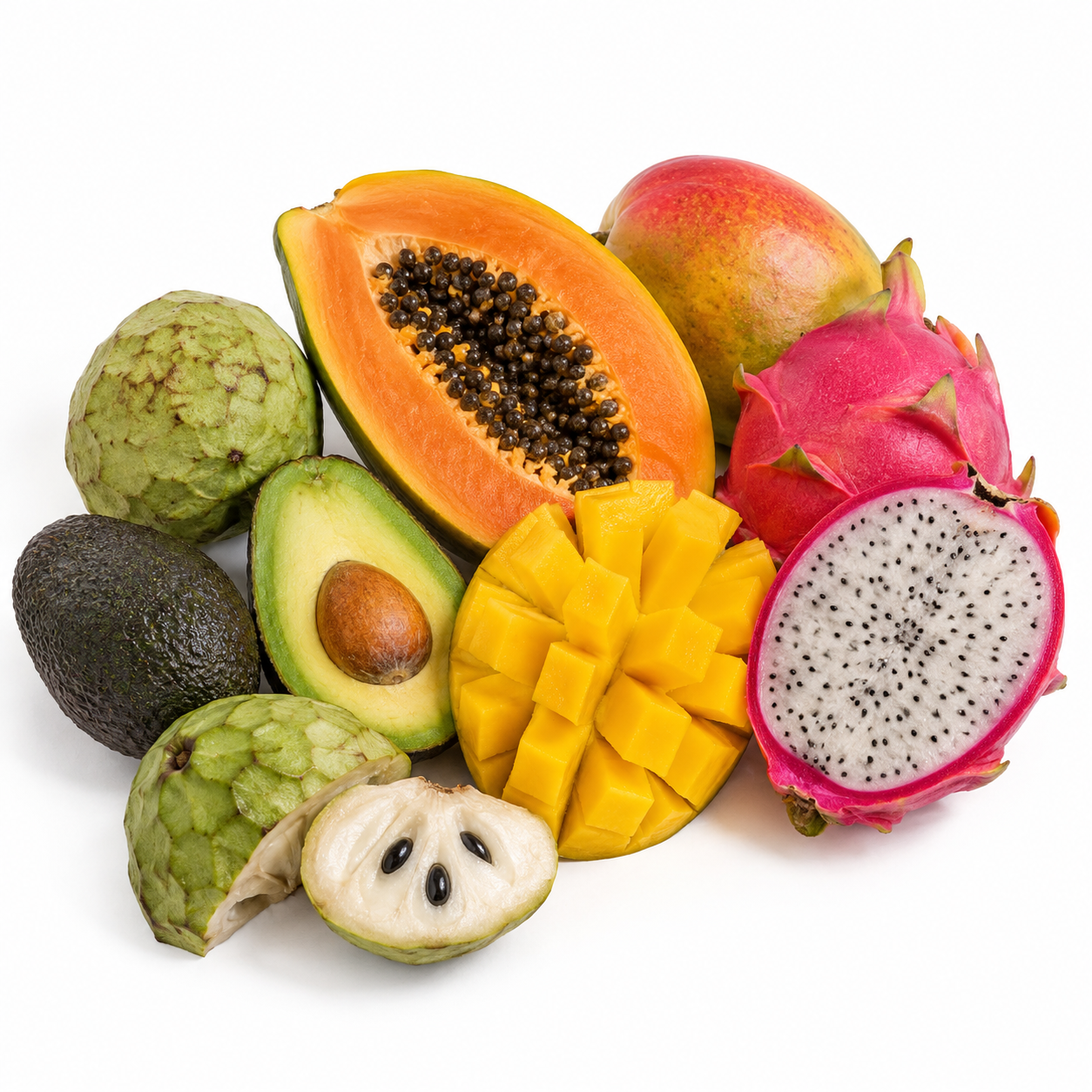 Frutas tropicales y exóticas cultivadas en el sur de España: aguacate, mango y pitaya