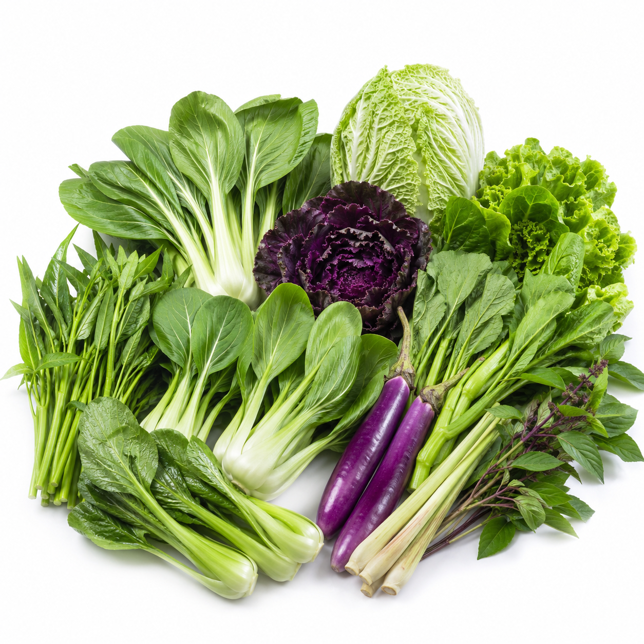Línea de productos orientales para mercados asiáticos: pak choi, daikon y otras verduras especiales